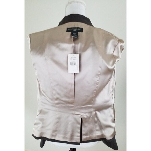 Banana Republic~Woman Size  2~Dusty Brown Wool Blend Career Blazer Jacket NWT. - Picture 5 of 9